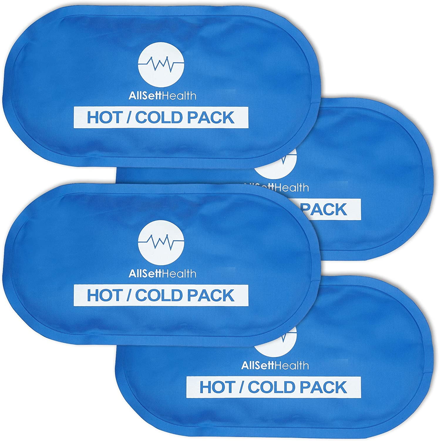 AllSett Health Reusable Hot and Cold Gel Ice Packs for Injuries Hot