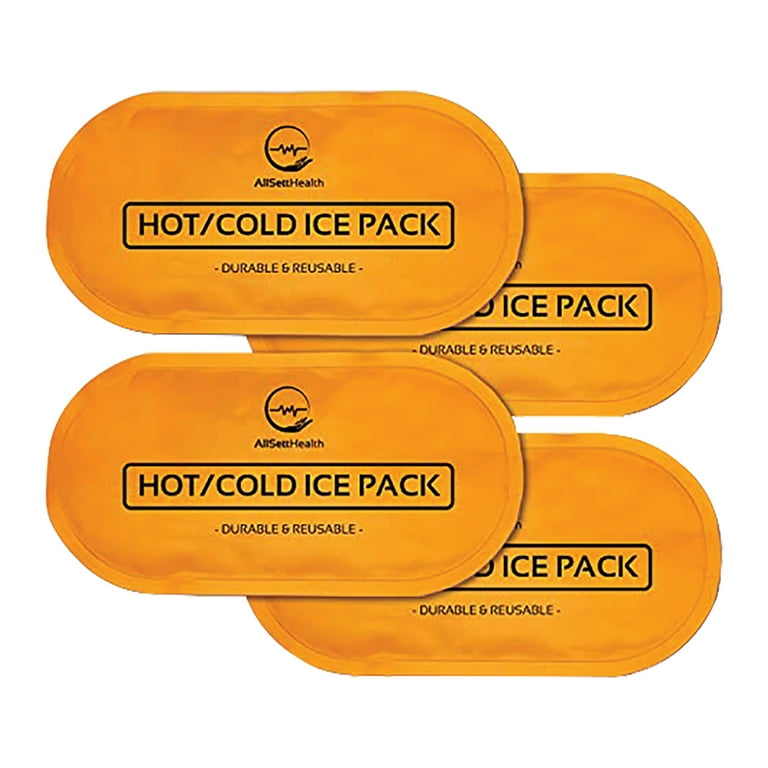 AllSett Health Reusable Hot and Cold Gel Packs for Injuries, 4 Pack,  ASH012310