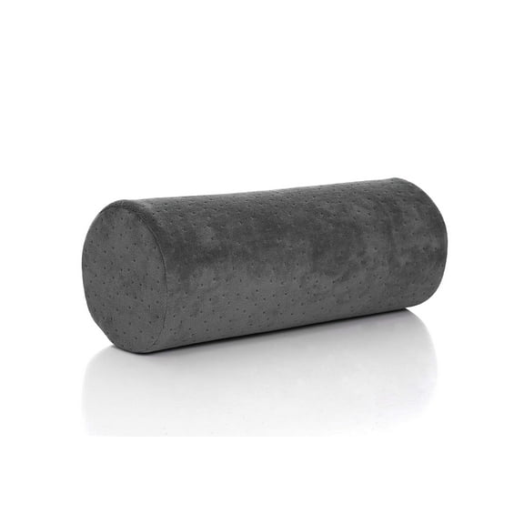 AllSett Health Round Cervical Roll Cylinder Bolster Pillow with Removable Washable Cover, Ergonomically Designed for Head, Neck, Back, and Legs || Ideal for Spine and Neck Support During Sleep, Grey