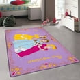 thumbnail image 1 of AllStar Purple Rug Kids / Baby Room Area Rug. Princess Bright Colorful Vibrant Purple Colors (3' 3" x 4' 10"), 1 of 7