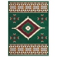thumbnail image 1 of AllStar Rugs Persian Area Rug, Green/White/Black, 5.2" x 7.1", 1 of 6