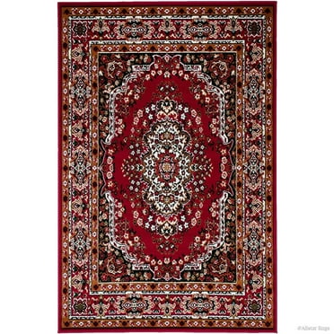 Allstar Rugs Allstar Woven Traditional Persian Floral Design Rug Red 7' 6"x10' 5" 8' x 10'