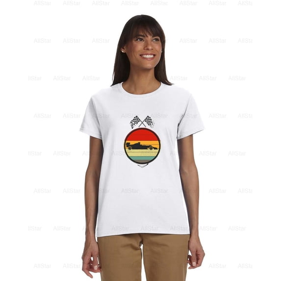 AllStar98 Retro Sunset, Formula Race Car, Racing, Racer Graphic T-Shirt ...