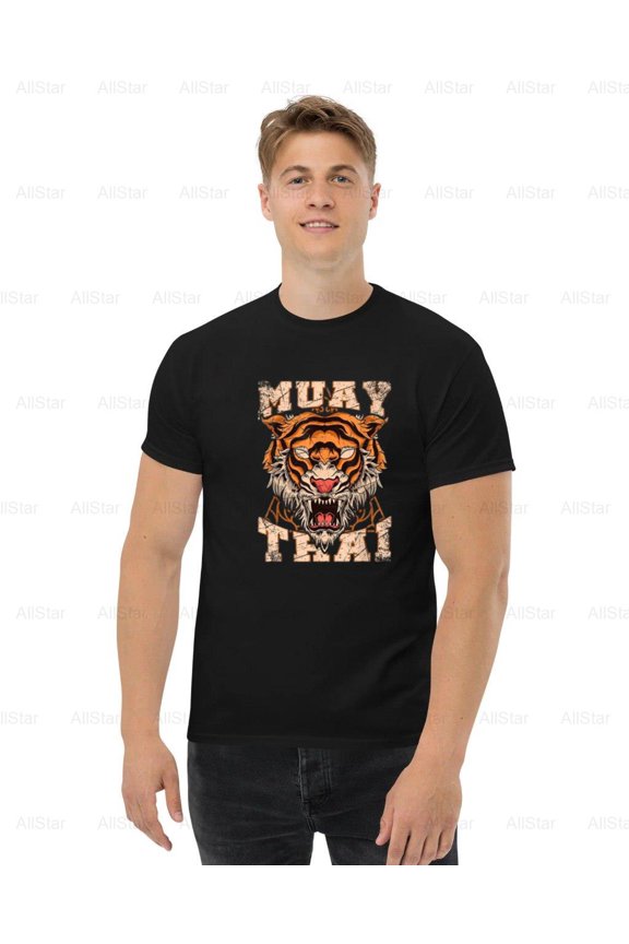Tiger Muay Thai, Martial Arts Graphic Design Image Print Fun T-Shirt , for Unisex, up to size 5XL