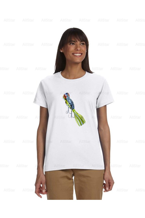 Vintage Hula Popper Topwater Lure Frog Fish Shirt for All T-Shirt , for Unisex, up to size 5XL