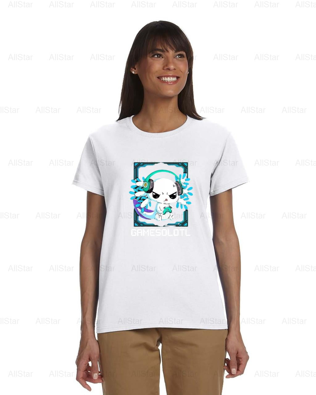 T-shirt Unisexe Gamer Axolotl - Design Kawaii Gaming, 100% Coton, Tailles S à 3XL