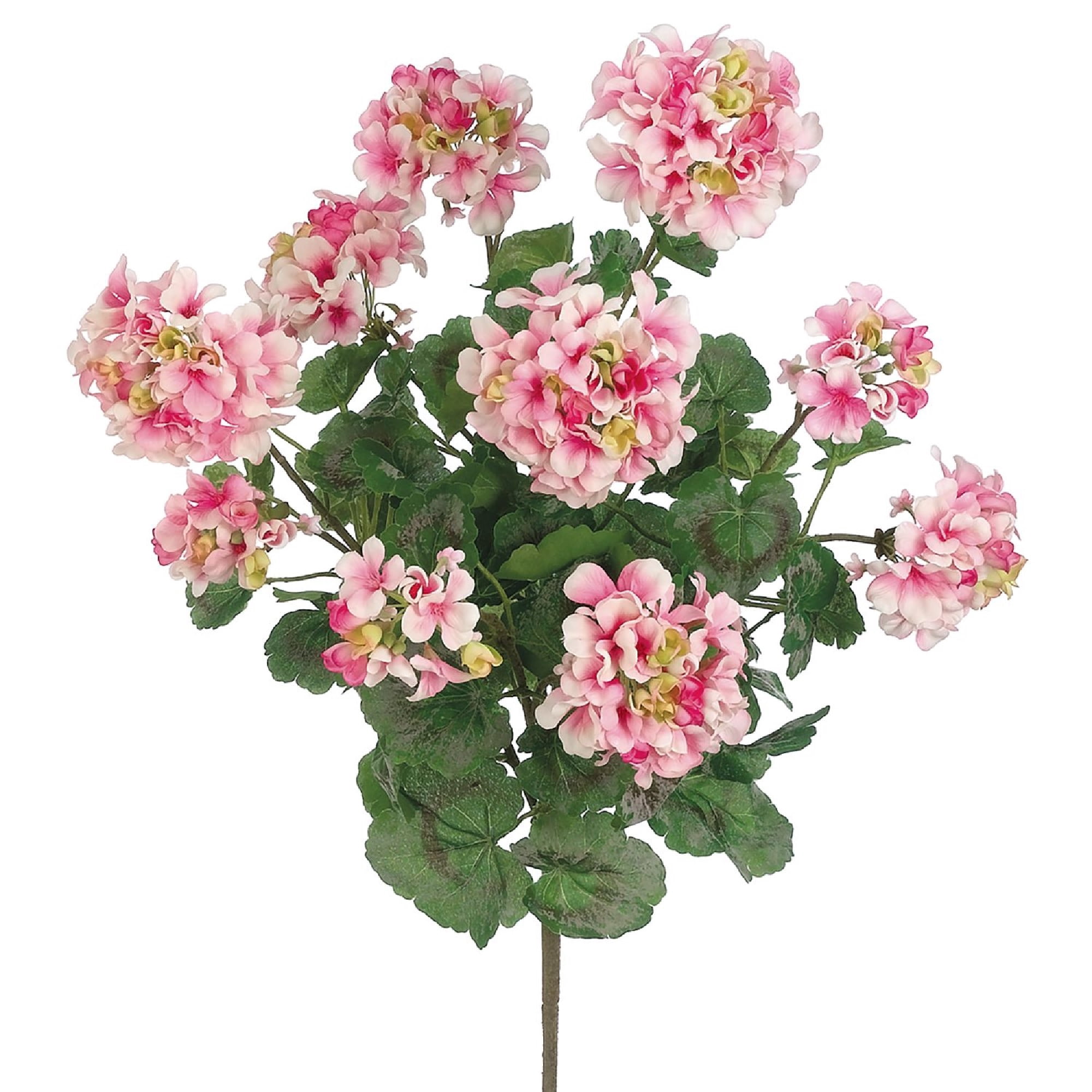 Allstate Geranium UV-Protected Artificial Floral Bush Spray - 24 ...