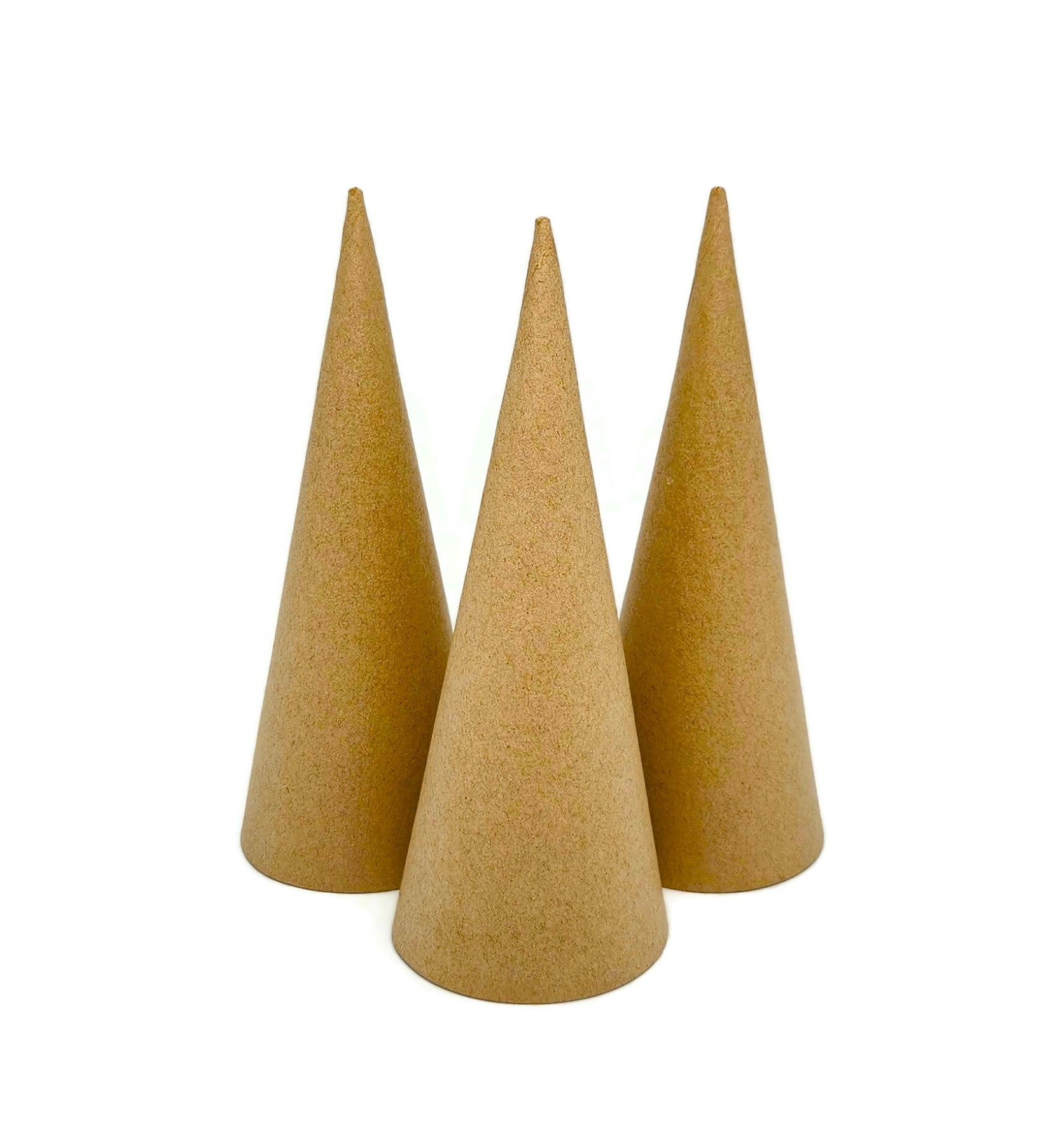 AllStellar Paper Mache Cones Open Bottom 8.8x3.5 in. Set of 3 (Small Plus) For DIY Art