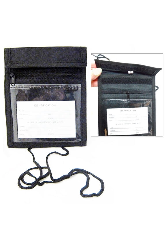 AllTopBargains NEW ID Badge Press Pass Passport Holder Neck Wallet Strap Organizer Pouch Unisex