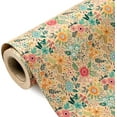 thumbnail image 1 of AllWays Plaza 30 Inch Kraft Floral Wrapping Paper Roll - 30 Inch x 33 Feet - Spring Summer Garden Flower Design Perfect for Wedding, Bridal Shower, Birthday, 1 of 6