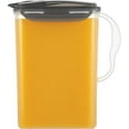thumbnail image 1 of AllWays Plaza Aqua Fridge Door Water Jug with Handle BPA Free Plastic Pitcher with Flip Top Lid Perfect for Making Teas and Juices, 3 Quarts, Gray, 1 of 12