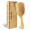 thumbnail image 1 of AllWays Plaza Bamboo Hair Brush for Hair Growth, Wooden Brush with Natural Bamboo Bristles, Wooden Hairbrush Scalp Massage & Detangling for Women Men & Kids, All Hair Types, Ergonomic Handle, 1 of 14