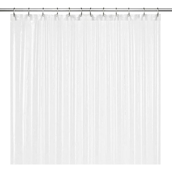 AllWays Plaza  Bathroom Shower Curtain - Waterproof Plastic Shower Curtain Premium PEVA Non-Toxic with Rust Proof Grommets Frosted 10G Heavy Duty Bathroom Accessories 72x78