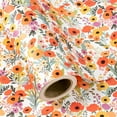 thumbnail image 1 of AllWays Plaza Kraft Floral Wrapping Paper Roll - Mini Roll - 17 Inch x 16.5 Feet - Bright Summer Flower Wrapping Paper, Perfect for Wedding, Birthday, Bridal Shower, Tea Party, 1 of 13
