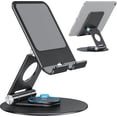 thumbnail image 1 of AllWays Plaza Swivel Tablet Stand for iPad with 360 Rotating Base, Foldable Adjustable Holder for Drawing, Compatible with iPad Pro/Air/Mini and More, Black Gray, 1 of 18