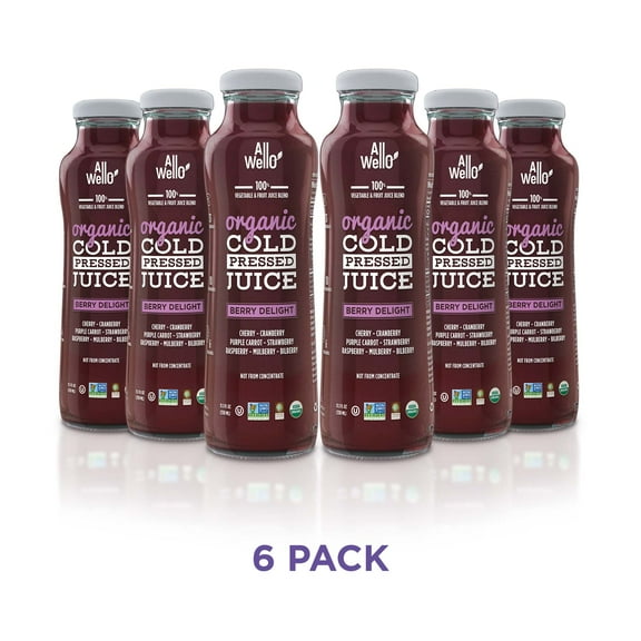 AllWellO Berry Delight Organic Cold-Pressed Juice - 11.1 fl oz - 6 Pack