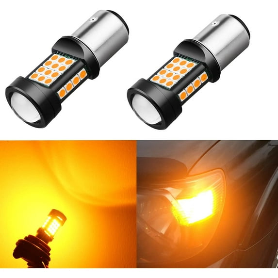 Alla Lighting 1000 Lumens 3030 36-SMD Extremely Super Bright Amber Yellow BAY15D 7528 2357NA 1157 LED Bulbs High Power LED Lights Lamps Replacement