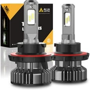 Alla Lighting 10000lm 9008 H13 LED Headlights Bulbs, 6000K Xenon White Extremely Super Bright TS-CR DRL/Headlights