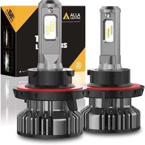 Alla Lighting 10000lm 9008 H13 LED Headlights Bulbs, 6000K Xenon White Extremely Super Bright TS-CR DRL/Headlights