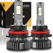Alla Lighting 10000lm HB1 9004 LED Bulbs P29t Base Dual High Low Beam Headlights, 6000K Xenon White Extremely Super Bright TS-CR Headlights Replacement