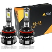 Alla Lighting 10000lm HB5 9007 LED Bulbs Dual High Low Beam Headlights , 6000K Xenon White Extremely Super Bright TS-CR Replacement