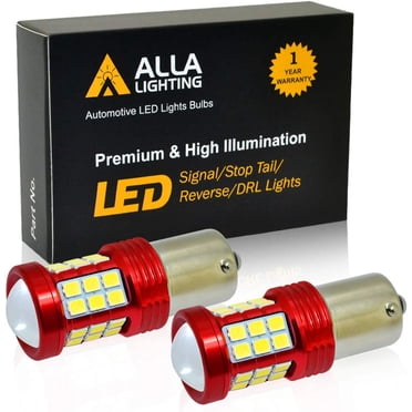 2 Lampadine LED 1156 BA15s KaTur 3014 SMD 54 LED - Bianco, 12V, Per Freni, Retromarcia E Indicatori
