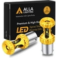 thumbnail image 1 of Alla Lighting 1156 7506 LED Bulbs 3000lm Extreme Super Bright Car Motorcycle Turn Signal Lights Reverse Lights Stop Brake Lights Tail Lights BA15S 3497 1141 P21W, Amber Yellow, 1 of 9