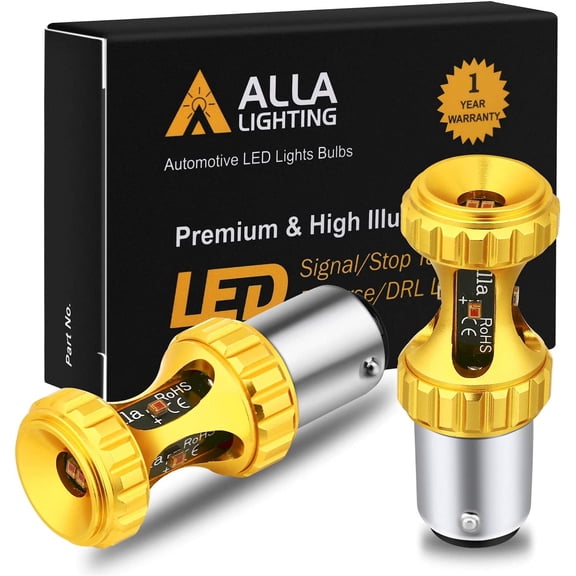 Alla Lighting 1157 7528 LED Bulbs 3000lm Extreme Super Bright Car Turn Signal Lights Reverse Lights Stop Brake Lights Tail Lights DRL BAY15D 2357 3496 2057, Red