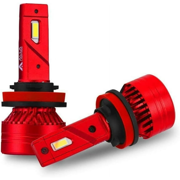 Alla Lighting 12500lms PGJ19 - 2 Base H11B Headlights Bulbs H8B H11B LED Conversion Kits Bulbs, 6000K Xenon White, All-in-One Xtreme Super Bright Replacement