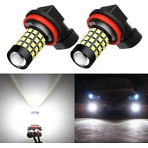 Alla Lighting 2000Lm H8 H16 H11 LED Fog Lights Bulbs 2835 51-SMD Super Bright H8 H11 LED Bulbs 12V H11 H8 Fog Light Replacement for Cars, Trucks, 6000K Xenon White