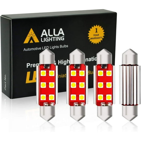 Alla Lighting 211 2 578 41mm White LED 6000K Xenon Automotive Bulb Cars Trucks 4 Pack