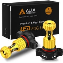 Alla Lighting 2504 PSX24W LED Fog Lights Bulbs 3000lm Extreme Super Bright 12276, 8K Ice Blue
