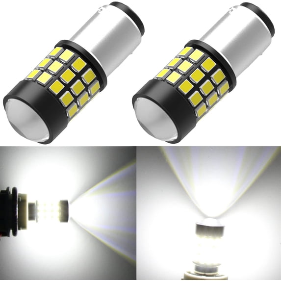 Alla Lighting 2pcs Front Turn Signal Lights Blinker Light Super Bright White LED Bulbs Lamps for 1998-2012 Accord / 2013-2015 Accord Sedan, Touring, Sport Only 1157NA 7528 21/5W