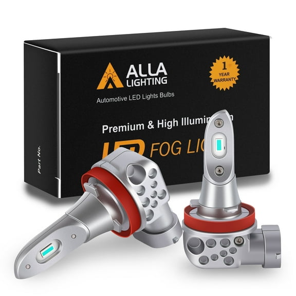 Alla Lighting 2pcs Super Bright 6000K White H11 H11LL LED Bulbs Front Fog Lights Lamps Replacement for 2006-2013 Impala / 2014 2015 2016 Impala Limited