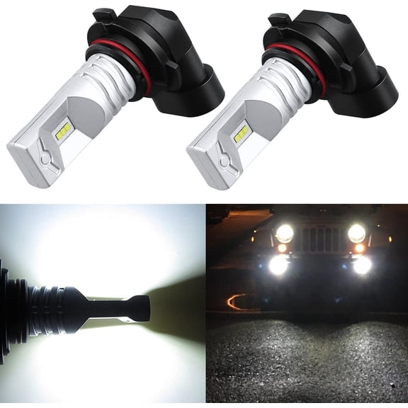 Alla Lighting 2pcs Super Bright 6000K Xenon White 9145 H10 LED Bulbs Front Fog Light Lamps for 2005 2006 2007 2008 2009 2010 2011 2012 2013 Corvette