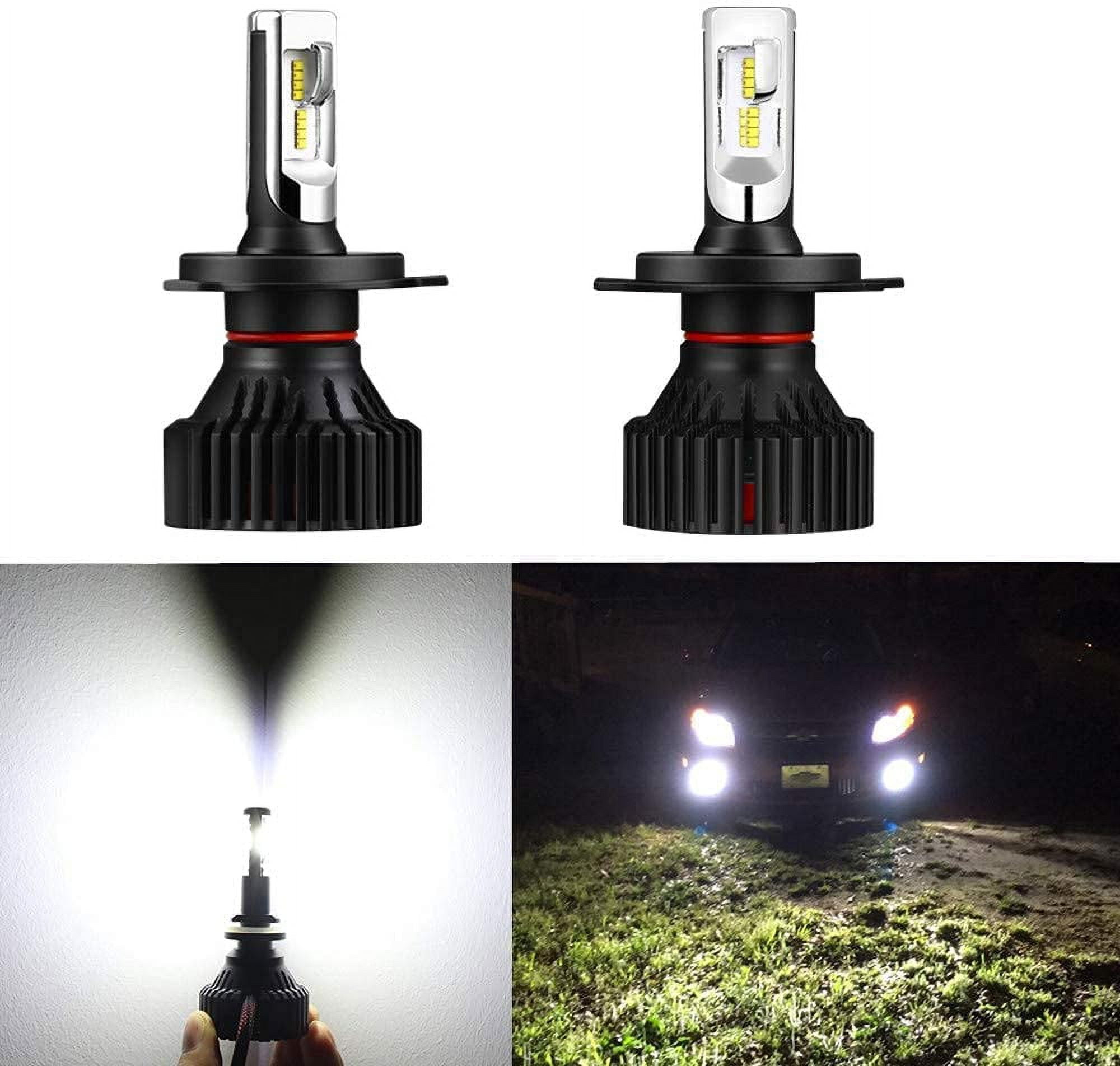 Alla Lighting 2pcs Super Bright 6500K White H4 9003 HB2 LED Headlight Bulbs High Low Beam Lamps for 2009-2014 Cube