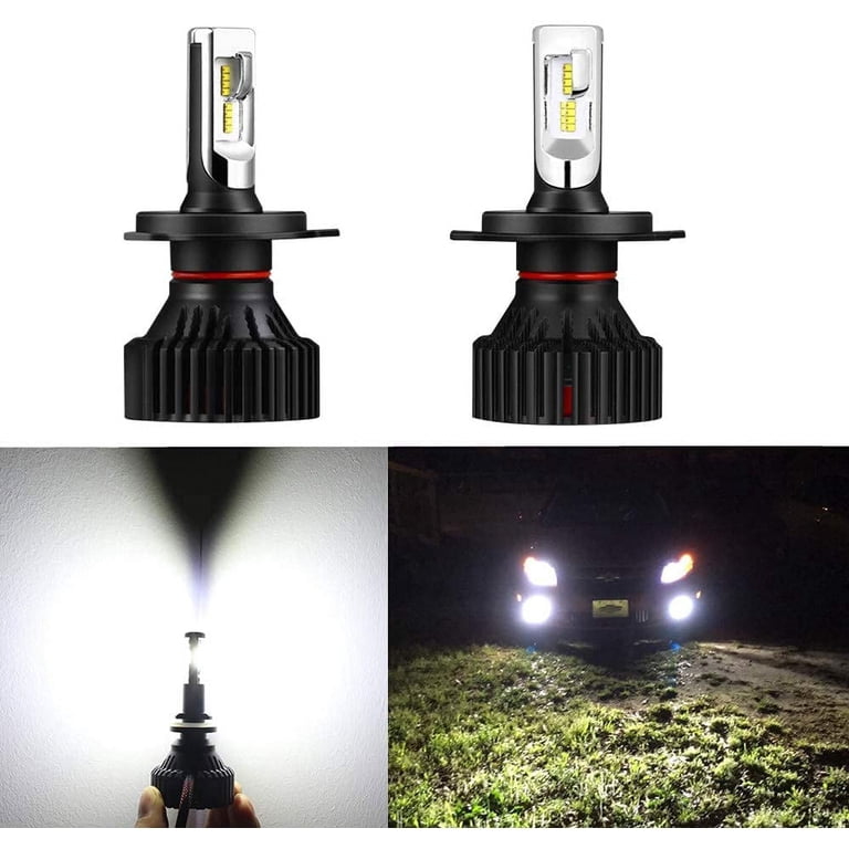 2x H7 Super Bright LED Headlight Bulbs 20000LM Kit High Low Beam 2x H7 Super Bright LED Headlight Bulbs 20000LM Kit High Low Beam