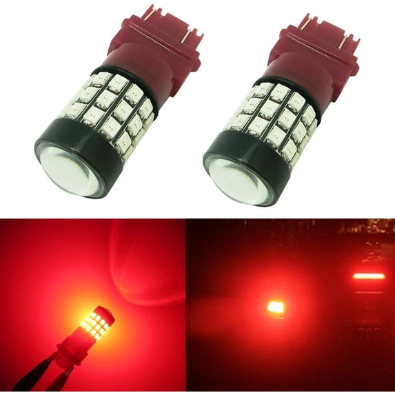 Alla Lighting 2pcs Super Bright Pure Red 3157 3057 LED Bulbs Rear Turn Signal Lights Brake Lights Stop Light Tail Light Lamps Replacement for 2000-2014 Suburban/Suburban 1500/Suburban 2500/ Tahoe