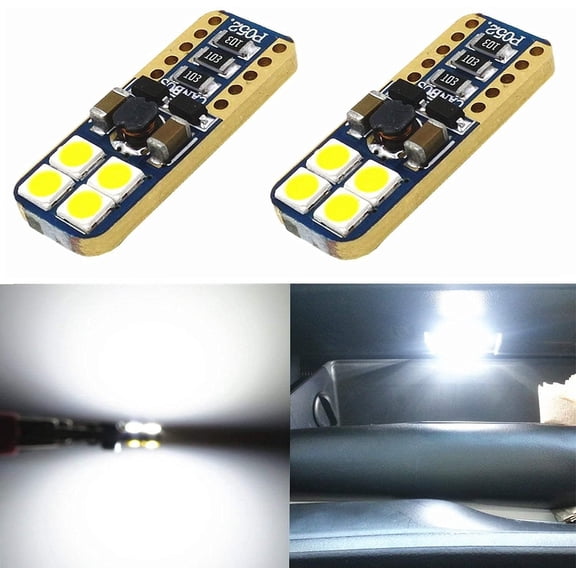 Alla Lighting 2pcs Super Bright W5WLL 194 168 175 2825 White LED Bulbs Front Side Marker License Plate Lights Interior Lights Map Lights Dome Lights Lamps for 2011-2013 2014 2015 2016 2017 Cruze