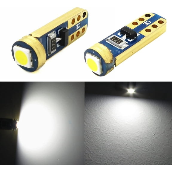 Alla Lighting 2x Super Bright 6000K White 74 T5 LED Bulbs Interior Glove Box Light Lamps for 2009-2016 Venza