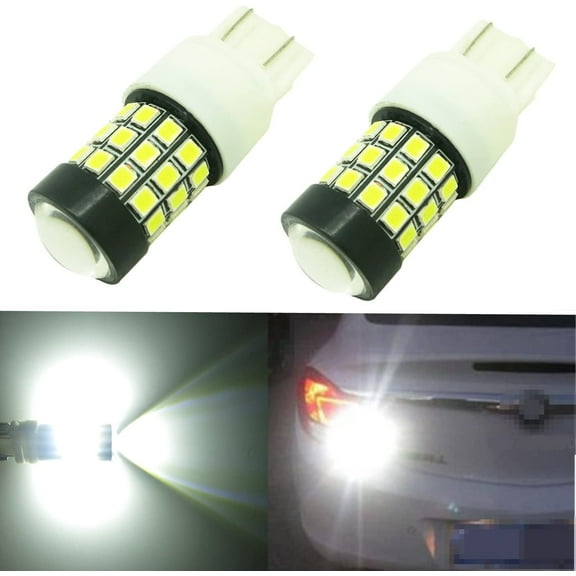 Alla Lighting 2x Super Bright 6000K White W21W 7440 LED Bulbs Back-up Reverse Light Lamps Replacement for 2014 2015 2016 2017 Tundra