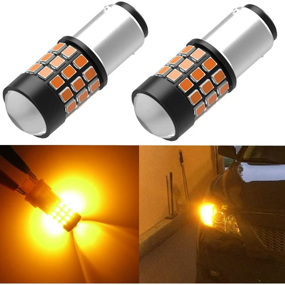 Alla Lighting 2x Super Bright Amber Yellow 1157 PY28WLL P28/8W 2357NA LED Bulbs Front Turn Signal Lights Blinker Light Lamps Replacement for 2010-2016 Genesis Coupe