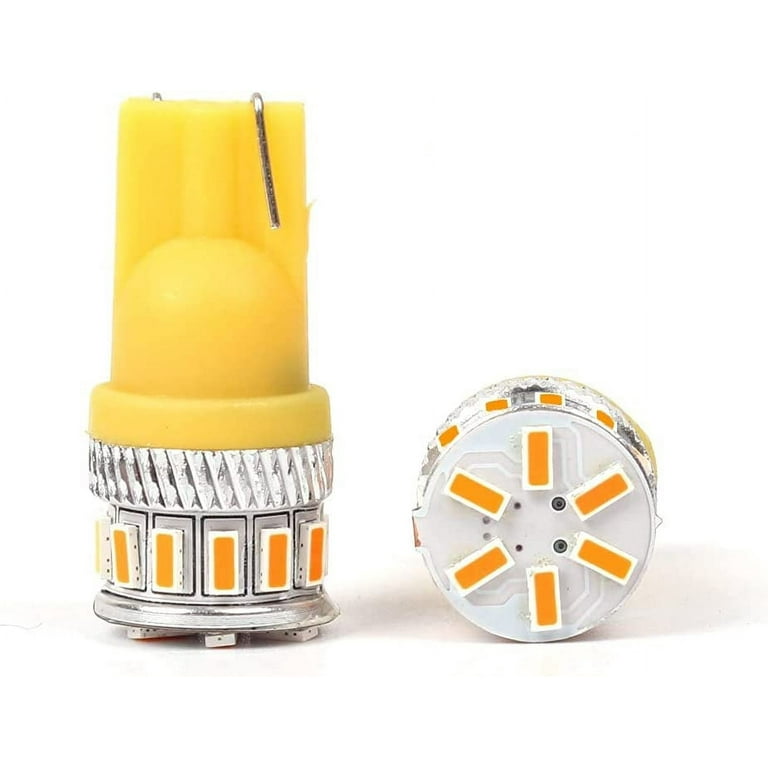 Alla Lighting 2x Super Bright Amber Yellow 194 194KX LED Bulbs