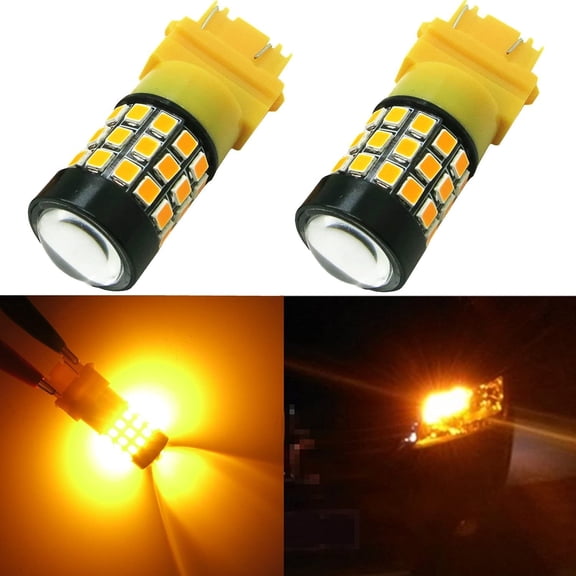 Alla Lighting 2x Super Bright Amber Yellow 3157AK 4157NAK LED Bulbs Front Turn Signal Lights Blinker Light Lamps for 2001 2005-2017 Sequoia