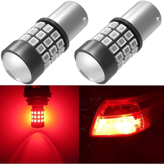Alla Lighting 2x Super Bright Pure Red 1156NA P27WL LED Bulbs Rear Turn Signal Lights Blinker Light Lamps for 2010-2016 Genesis Coupe