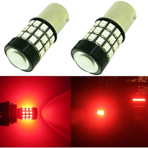 Alla Lighting 2x Super Bright Pure Red 7528 12499 LL P21/5W LED Bulbs Rear Brake Lights Stop Light Tail Light Lamp for 2007-2010 2011 2012 2013 2014 2015 2016 2017 Versa