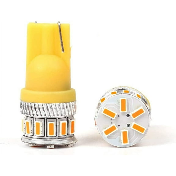 Alla Lighting 2x Super Bright W5W 168 Amber Yellow LED Bulbs License Plate Lights Tag Lights Interior Lights Map Lights Glove Box Light Lamps Replacement for 2008-2012 2013 2014 2015 2016 2017 Rogue