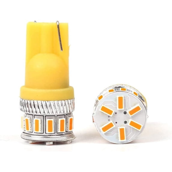Alla Lighting 2x Super Bright W5W WY5W 2827 168 Amber Yellow LED Bulbs License Plate Light Map Light Side Marker Light Lamps Replacement for 2014-2017 Rogue W/Halogen Capsule Headlamp