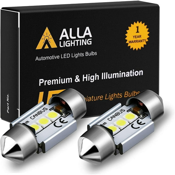 Alla Lighting 2x Super Bright White 6418 DE3423 LED Bulbs Interior Light Trunk Light Cargo Light Lamps for 2004 2005 2006 2007 2008 2009 2010 2011 2012 2013 2014 2015 2016 2017 Elantra/GT/Coupe