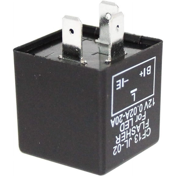 Alla Lighting 3-Pin CF13 Electronic LED Flasher Relay For LED Related Turn Signal Bulbs Hyper Flash Fix